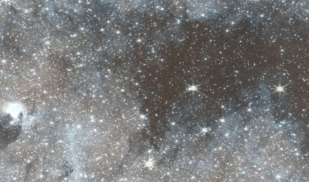 Темна хмара Цеглина на фото&amp;nbsp;телескопа «Джеймс Вебб».&amp;nbsp;Adam Ginsburg