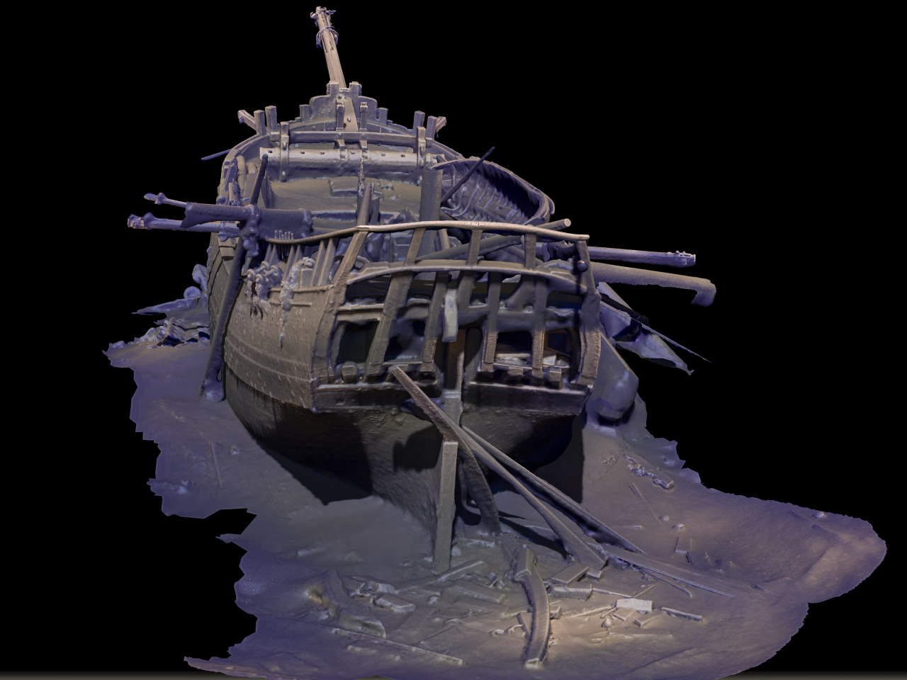 Тривимірна модель затонулого корабля. JD-Contractor