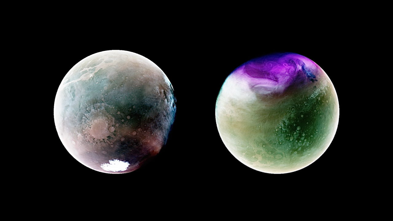Марс на зображеннях MAVEN після обробки кольорами. NASA / LASP / CU Boulder