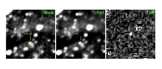 PGIR 20dci знаходиться в центрі зображень та змінює свою яскравість. Hillenbrand et al.