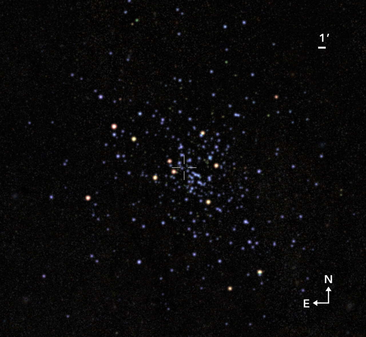 Вигляд скупчення після усунення фонових зірок та пилу. Gabriel Pérez Díaz, SMM (IAC).