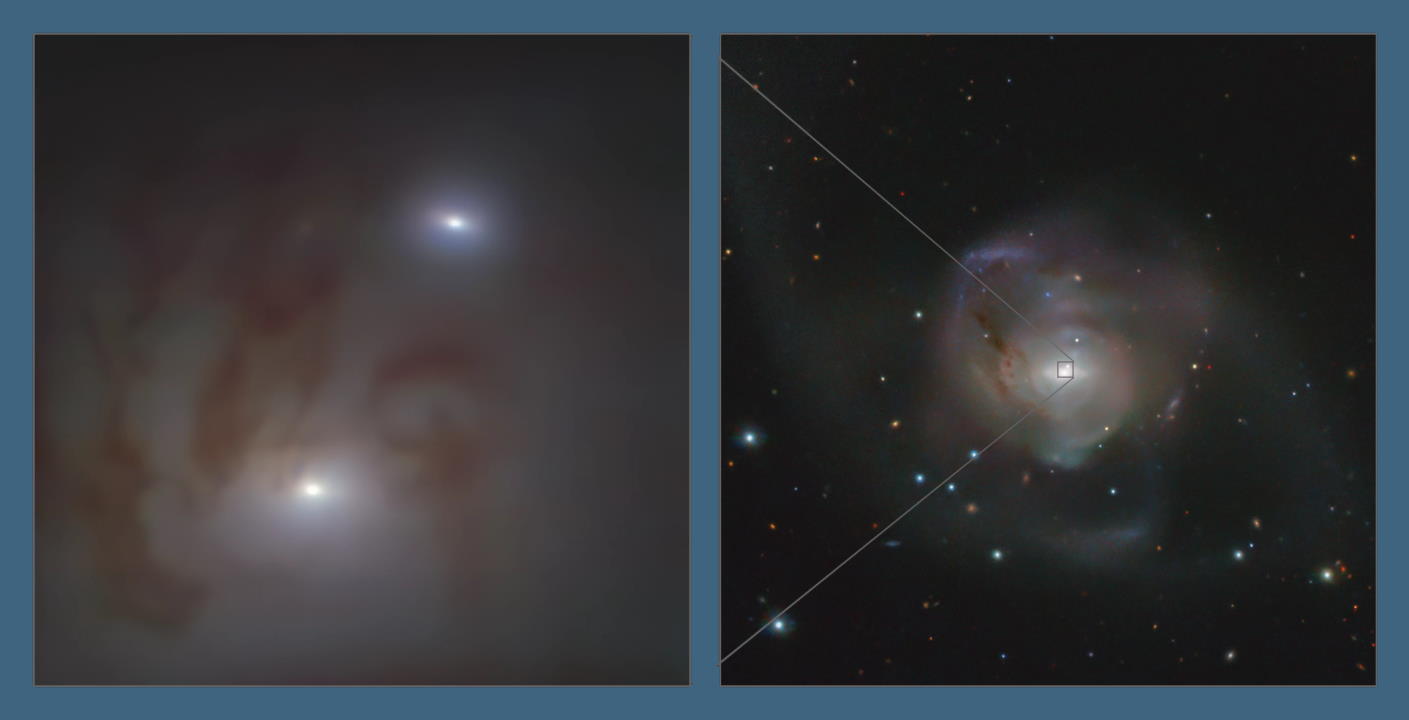 Два галактичних ядра NGC 7727. ESO / Voggel et al.