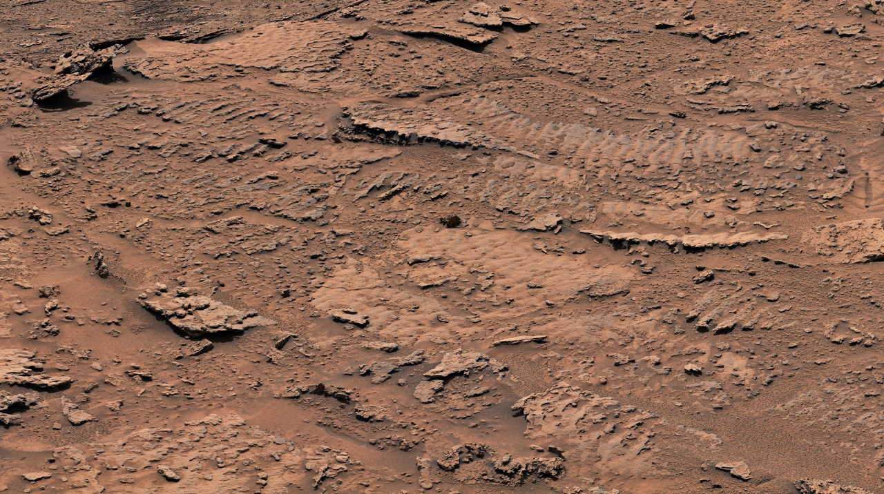 Знайдені марсоходом сліди, що по собі лишили хвилі у давньому минулому Марса.&amp;nbsp;NASA / JPL-Caltech / MSSS