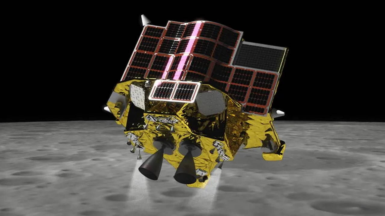 Художнє зображення модуля перед посадкою на Місяць.&amp;nbsp;&amp;nbsp;ISAS / JAXA