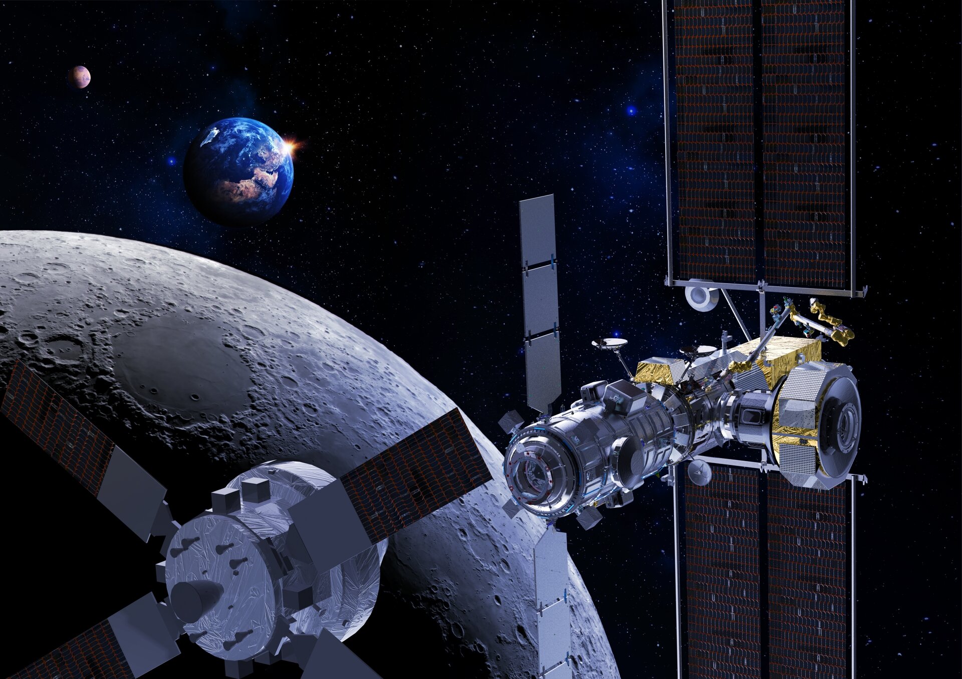 Lunar Gateway в уявленні художника. ESA