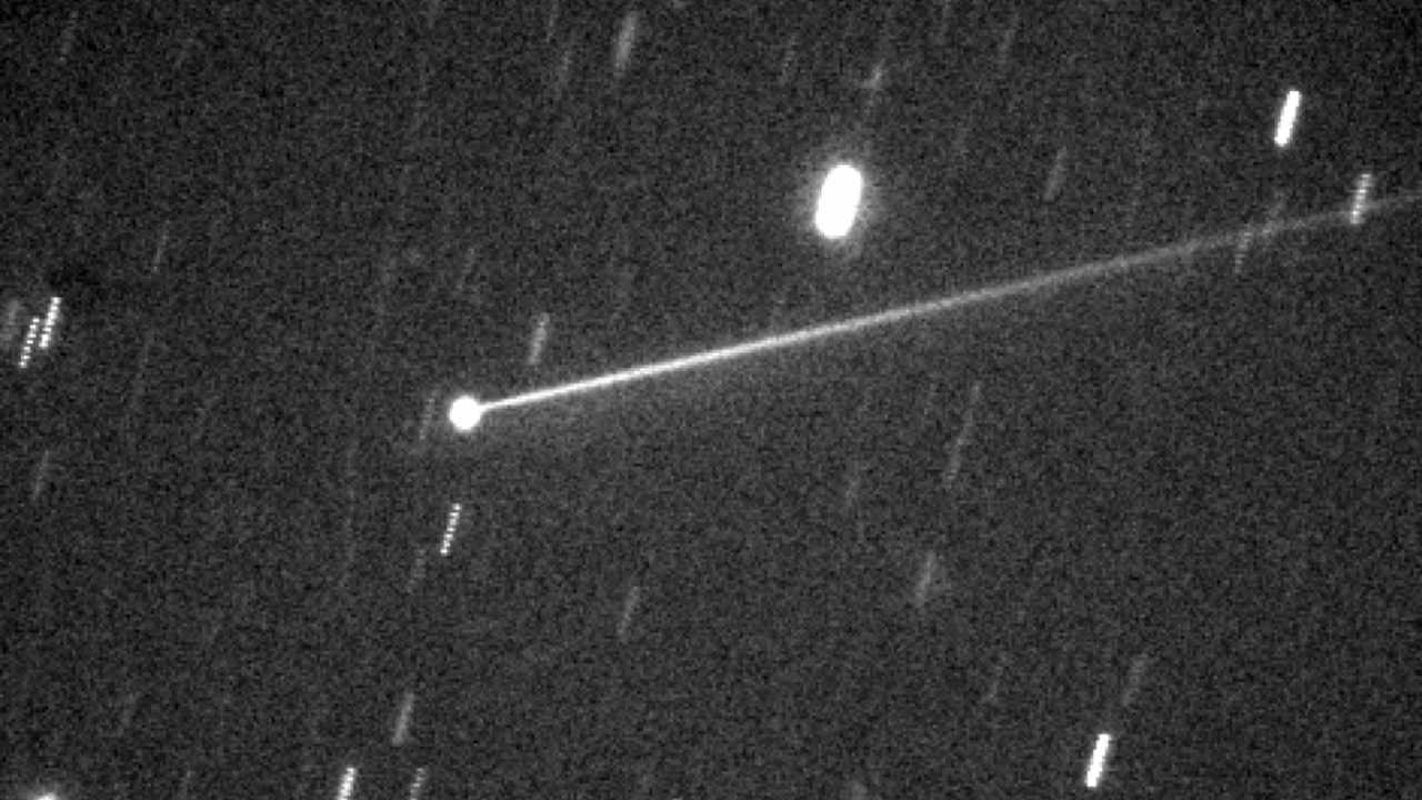 Це зображення зібране з кількох світлин Діморфа, отриманих астрономами обсерваторії Магдалена-Рідж 30 листопада. Magdalena Ridge Observatory / NM Tech