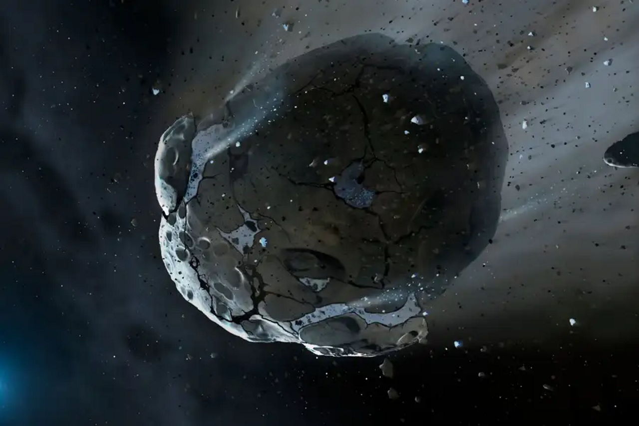 Художнє зобораження крижаного астероїда.&amp;nbsp;Mark Garlick / SPL / Alamy 