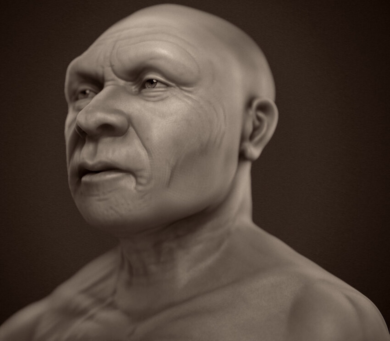 Реконструкція обличчя неандертальця винятково на основі даних черепа.&amp;nbsp;Cicero Moraes