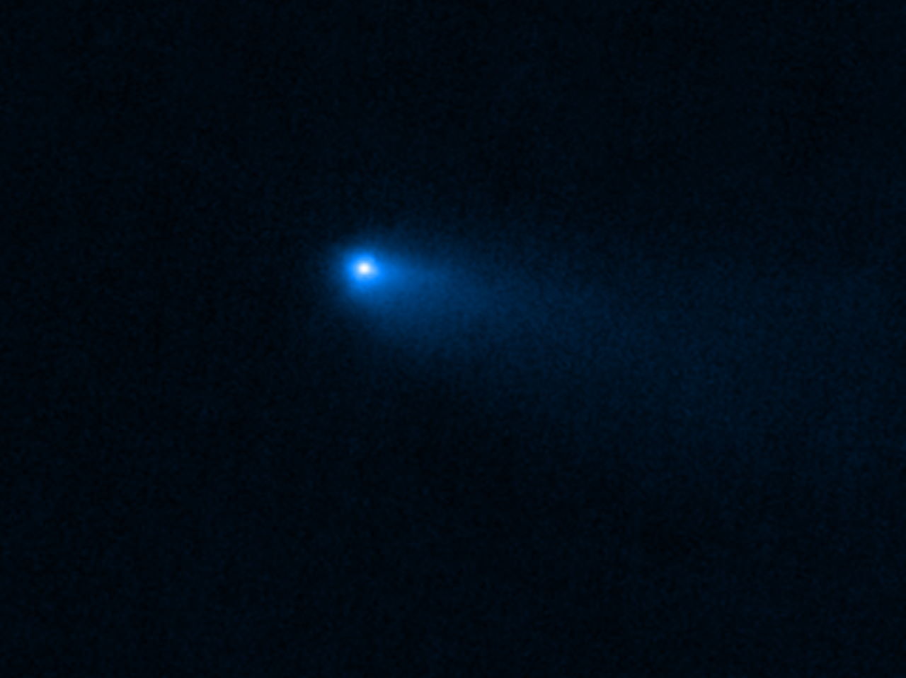 Зображення комети на знімку, який зробив&amp;nbsp; «Джеймс Вебб» за допомогою інструмента NIRCam.&amp;nbsp;Michael S. P. Kelley et al. / Nature, 2023