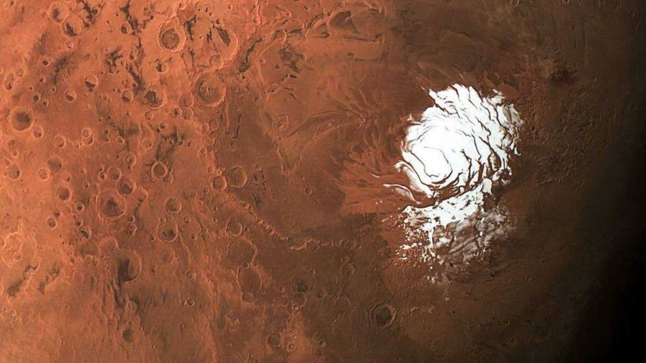 Південний полюс Марса. ESA / DLR / FU Berlin