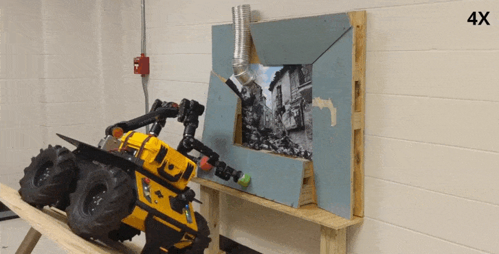 Колісний робот намагається втриматися на рампі. University of Michigan ARM Lab / YouTube