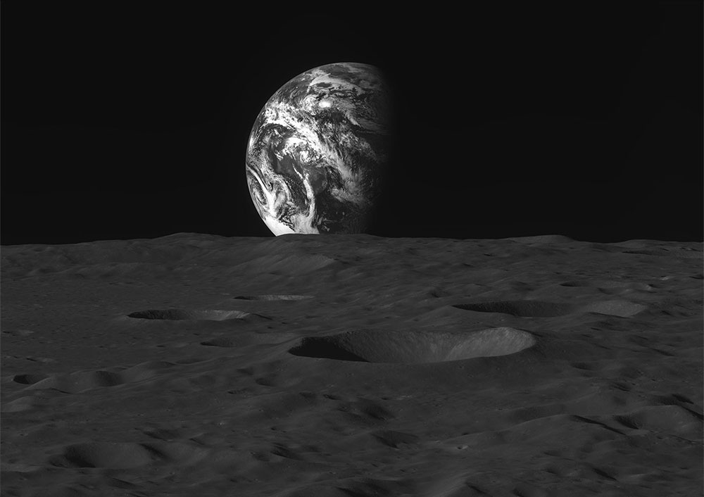 Світлина, яку&amp;nbsp;«Данурі» отримала на висоті 124 кілометрів над Місяцем. KARI