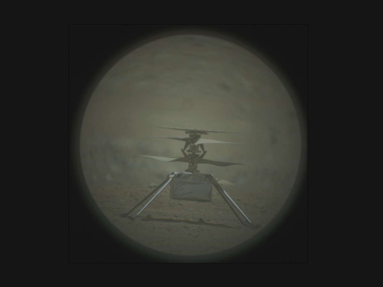 Дрон на серпневому знімку, який надіслав марсохід «Персеверанс». JPL / NASA