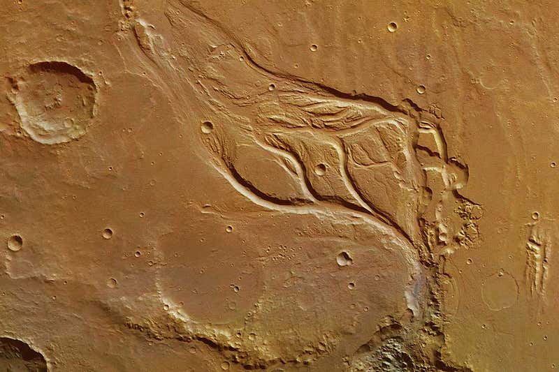 Русла давніх річок на Марсі. ESA/DLR/FU Berlin
