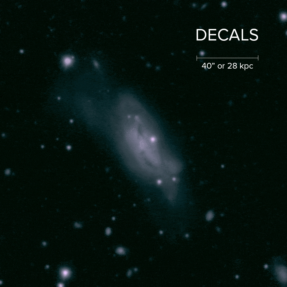 Зображення галактичного злиття UGC 4211 у різних діапазонах випромінювання, отримані наземними обсерваторіями.&amp;nbsp;ALMA (ESO / NAOJ / NRAO), M. Koss et al (Eureka Scientific)