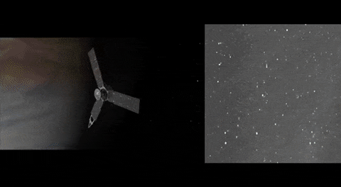 Анімація проникнення частинок у камеру зонда і те, як це відображається на зроблених нею зображеннях. NASA, JPL-Caltech