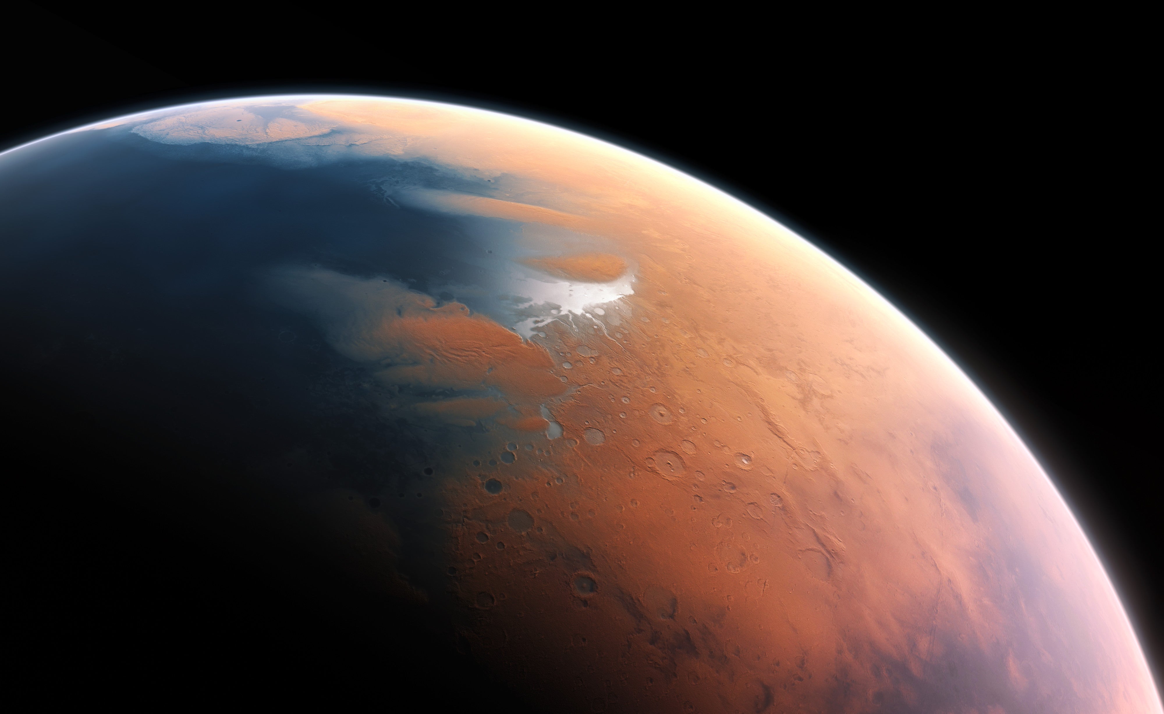 Художнє зображення поверхні Марса з водою. European Southern Observatory