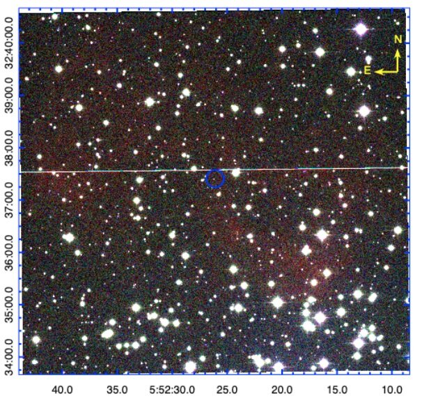 Композитне зображення скупчення, де виділено планетарну туманність.&amp;nbsp;Fragkou et al., 2022