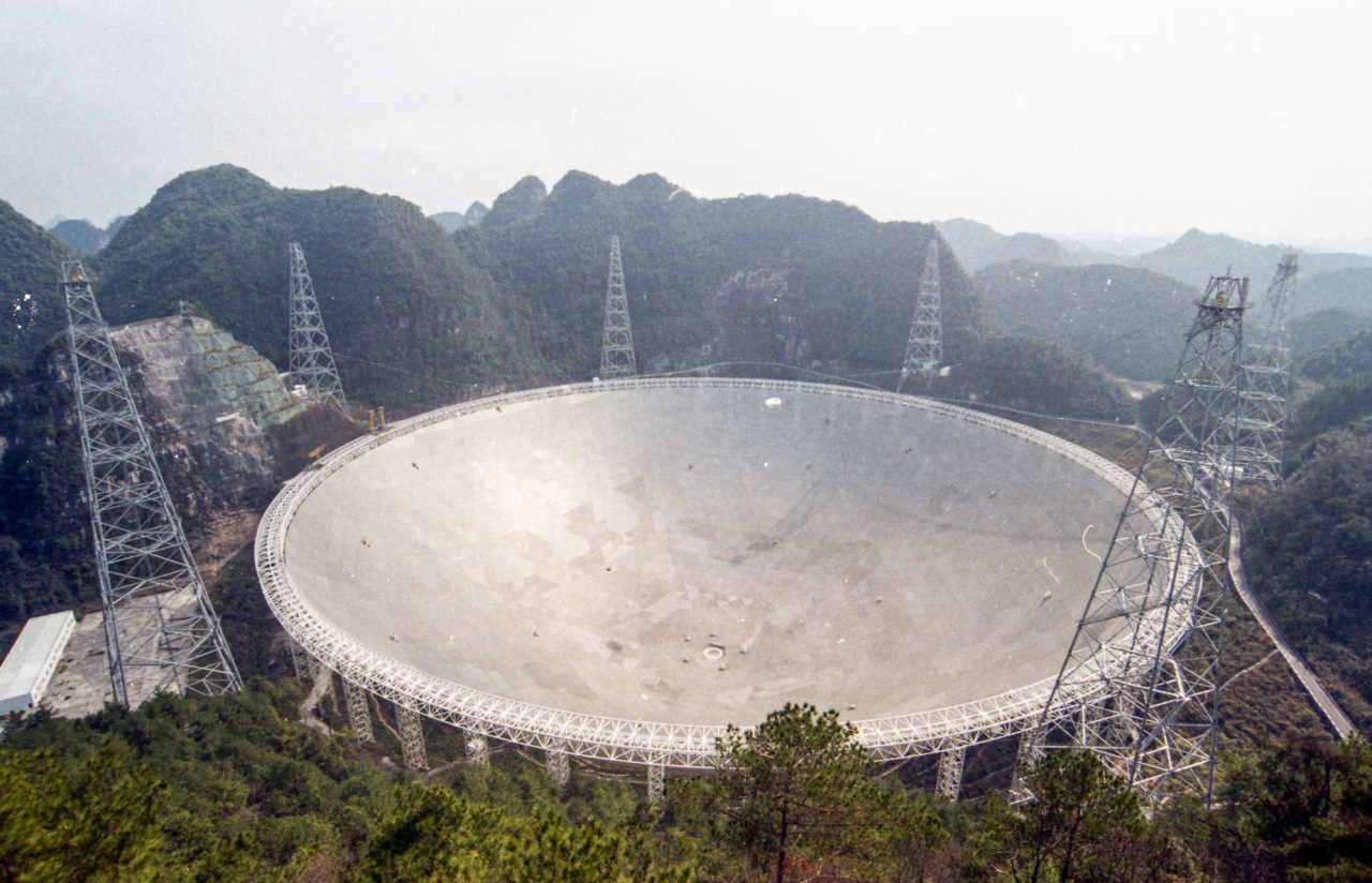 Радіотелескоп FAST, який допоміг і виявити, і спростувати сигнал.&amp;nbsp;Qu Honglun / China News Service / Getty Images