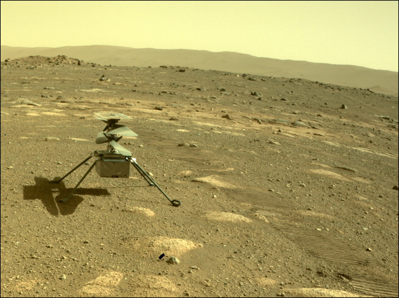Дрон на поверхні Марса, сфотографований «Персеверансом». NASA / JPL-Caltech&amp;nbsp;