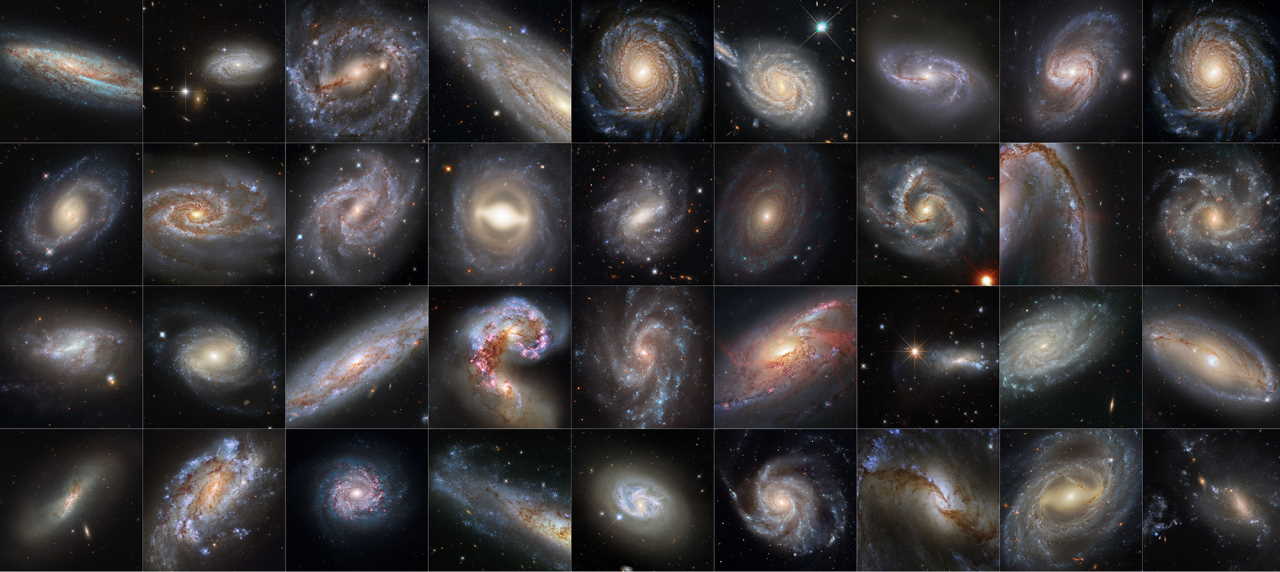 У цій колекції з 36 зображень галактик, які отримав «Габбл», і якими користуються астрономи для уточнення швидкості розширення Всесвіту. NASA, ESA, Adam G. Riess (STScI, JHU)