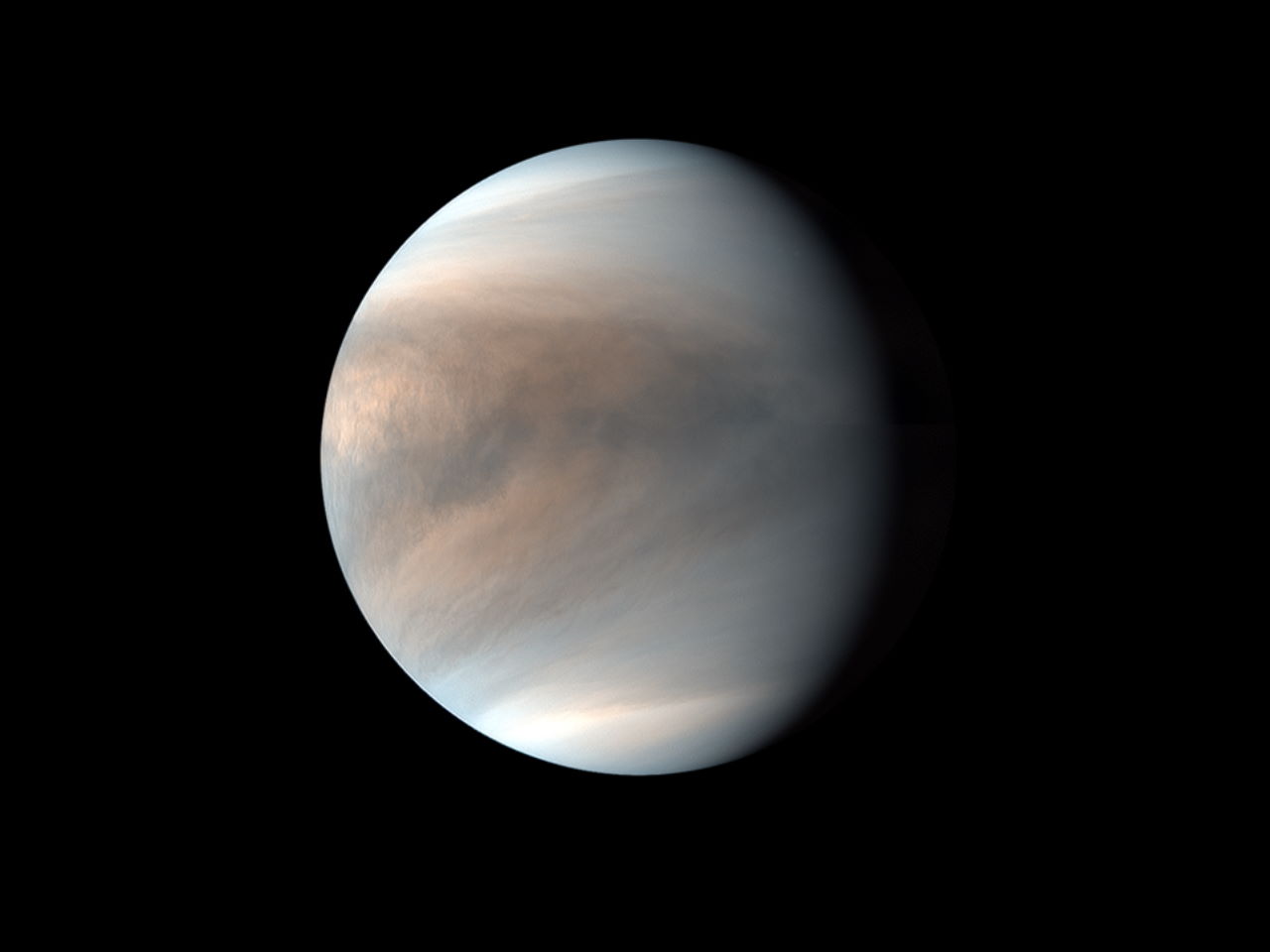 Зображення Венери, отримане японською орбітальною станцією «Акацукі». JAXA