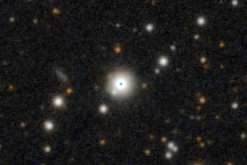 Блакитною крапкою позначене можливе положення чорної діри.&amp;nbsp;Kareem El-Badry at al. / arXiv, 2022