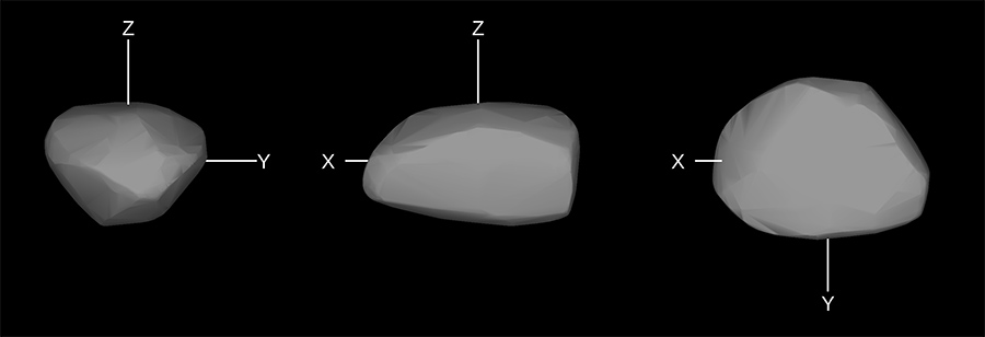 Модель астероїда.&amp;nbsp;Miguel Montargès (Observatory of Paris) / Andrea Chiavassa (Observatory of Côte d'Azur)