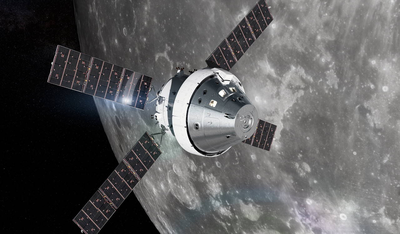 Художнє зображення&amp;nbsp;«Оріона» при обльоті Місяця. NASA