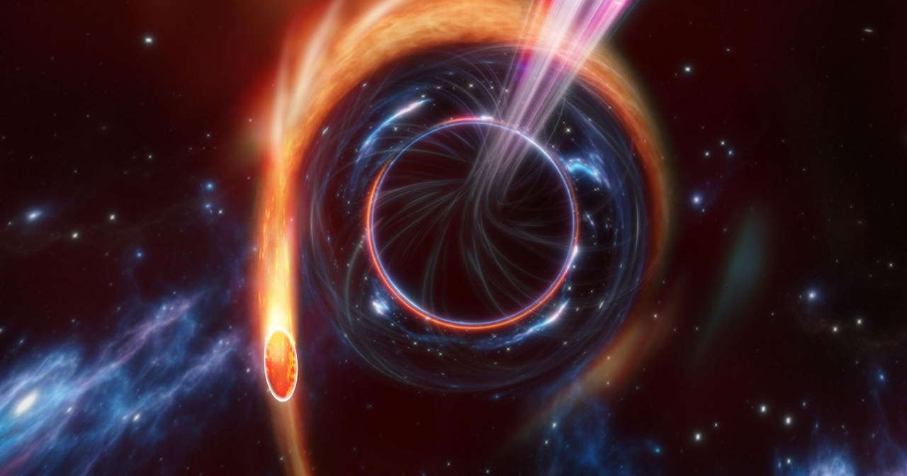 Художнє зображення чорної діри, яка руйнує зорю.&amp;nbsp;Carl Knox – OzGrav, ARC Centre of Excellence for Gravitational Wave Discovery, Swinburne University of Technology