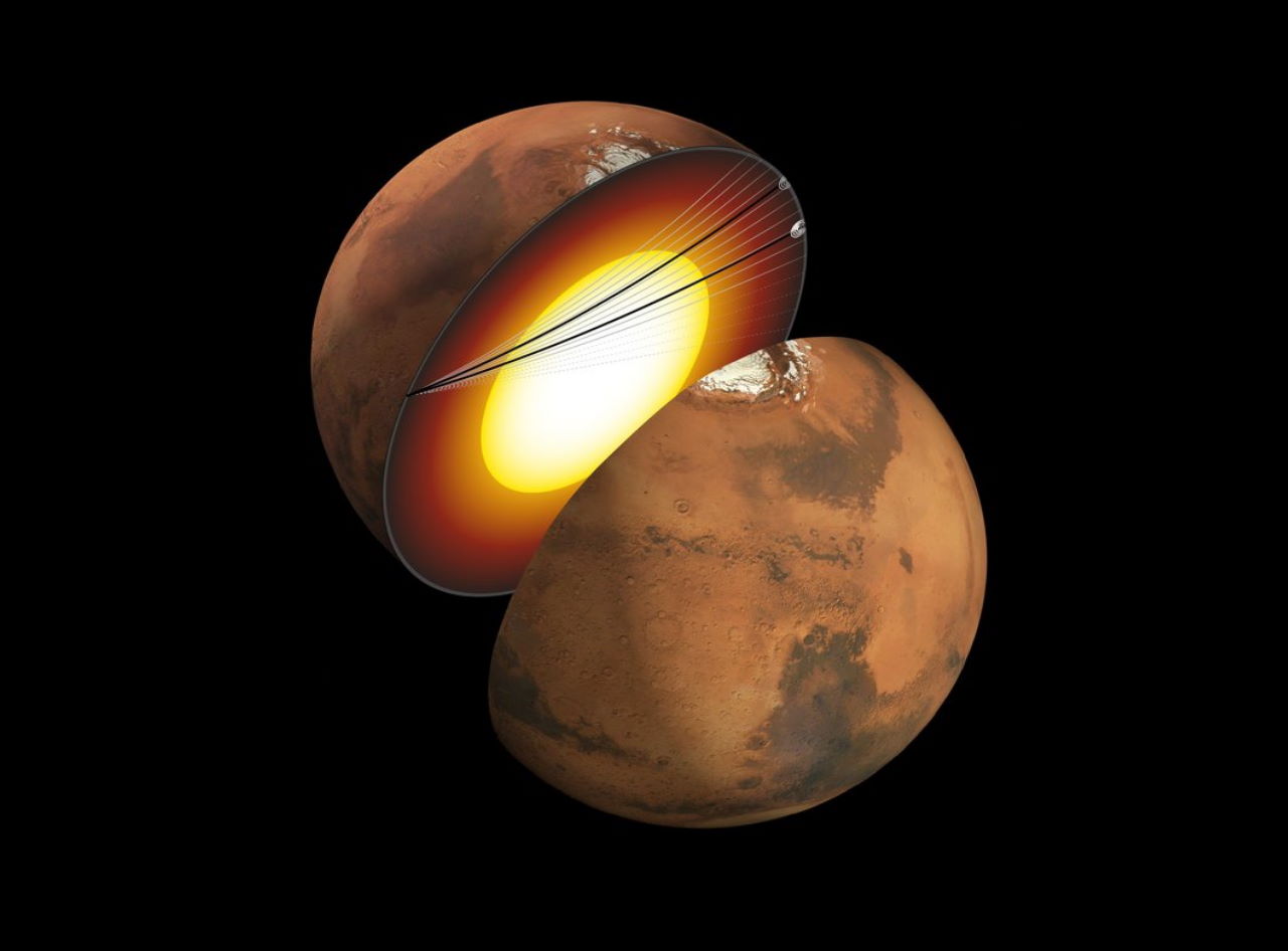 Модель будови Марса.&amp;nbsp;NASA / JPL-Caltech / University of Maryland