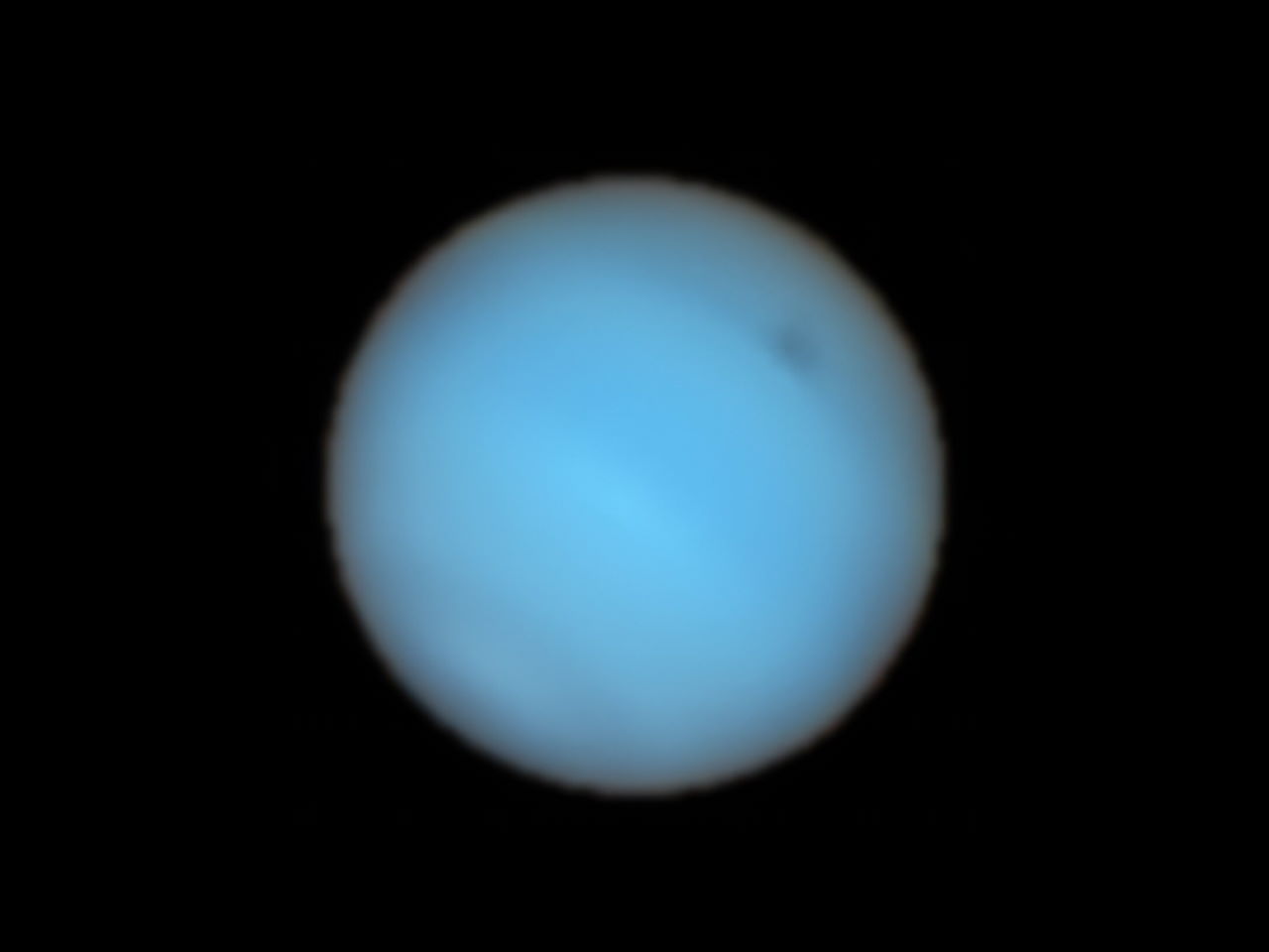 Зображення Нептуна і його темної плями, отримане Дуже великими телескопом.&amp;nbsp;ESO / P. Irwin et al.