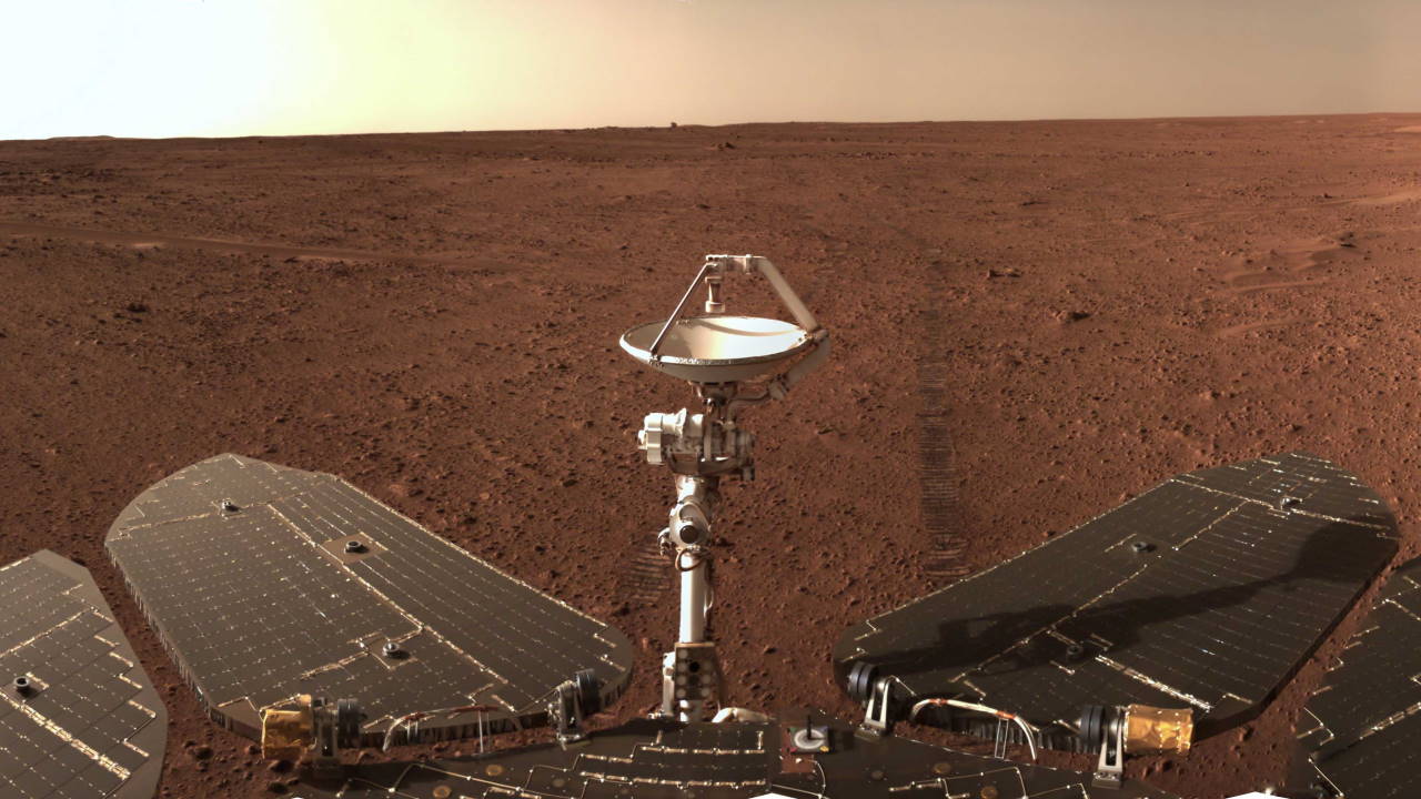 «Чжужун» після посадки на Марсі.&amp;nbsp;NASA / JPL-Caltech / IPAC