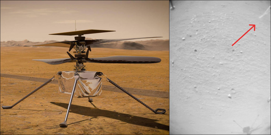 Дрон Ingenuity насмітив у польоті на Марсі