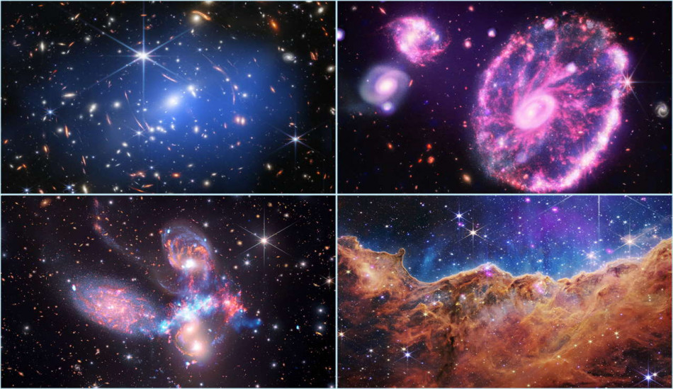 Рентгенівські знімки телескопа «Чандра» поєднали з фото «Джеймса Вебба»