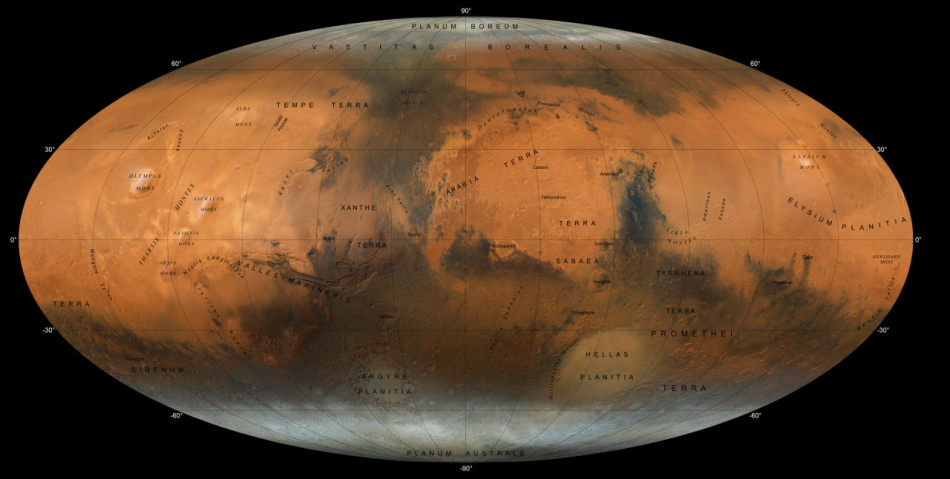 Арабська станція Al Amal склала повну мапу Марса в кольорі