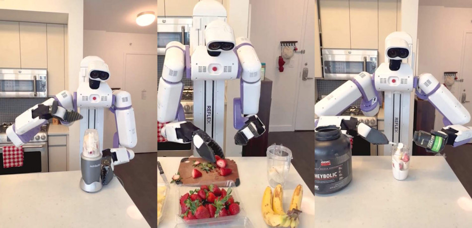 Складський робот на колесах почистив полуницю та приготував смузі