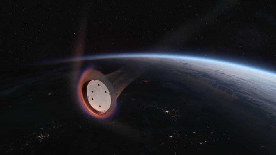 SpaceX уперше вивела на орбіту капсулу Starfall для повернення вантажів. Вона нагадує гігантську хокейну шайбу
